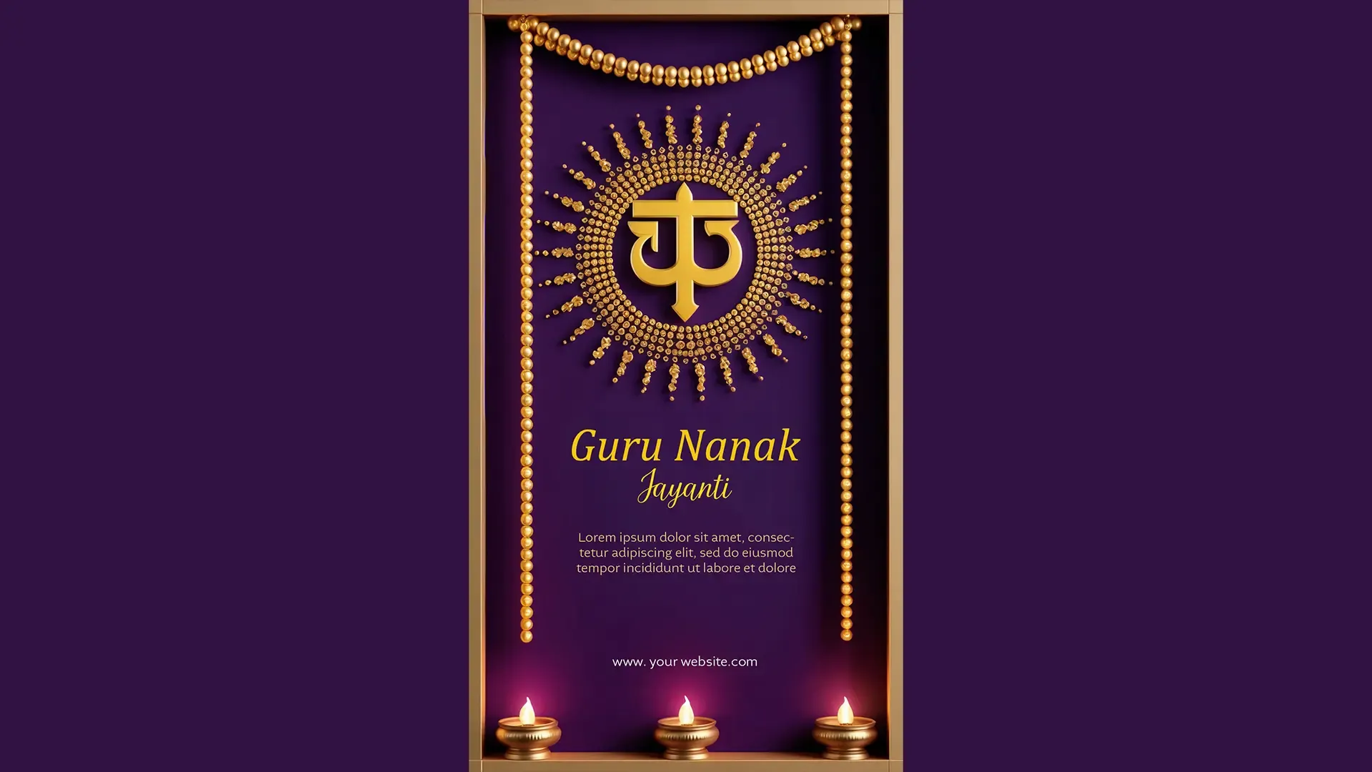 Happy Guru Nanak Jayanti Special Greeting Card Instagram Story image